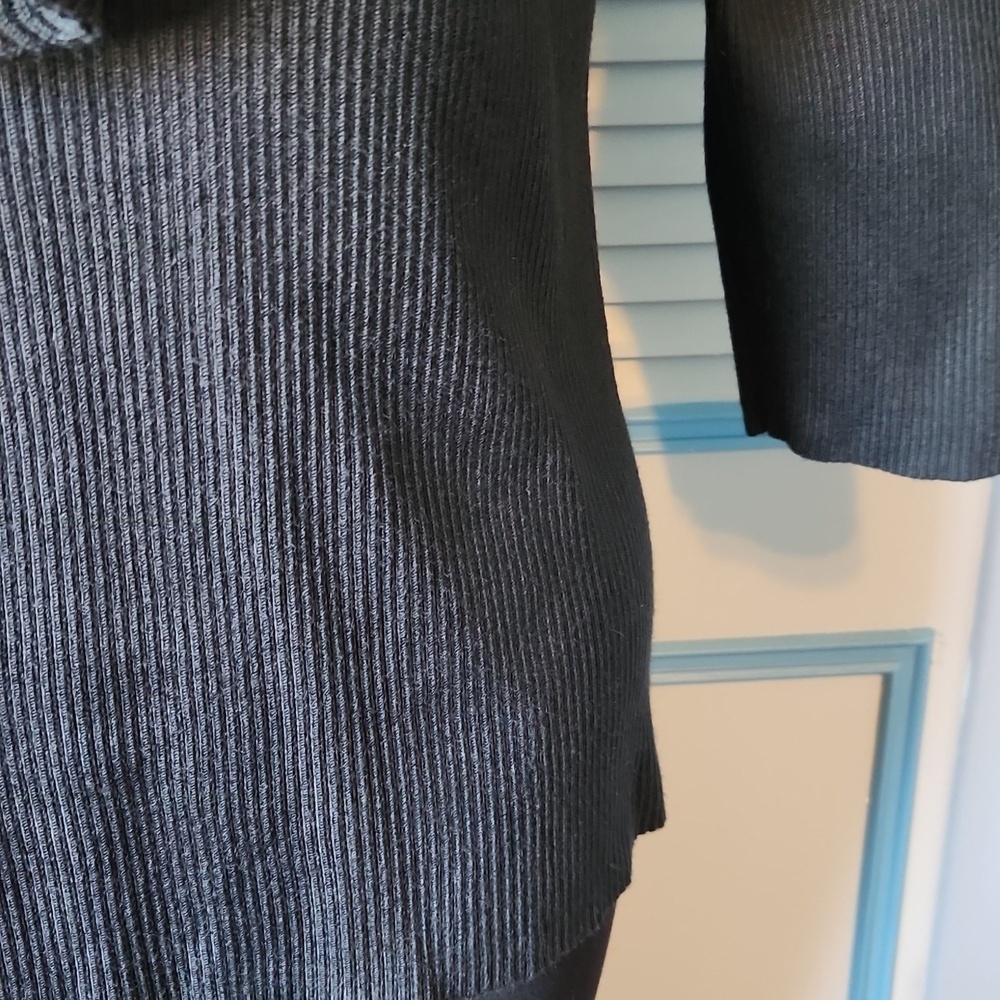 New York & Company Black Ruffled Sweater Top - Picture 8 of 12